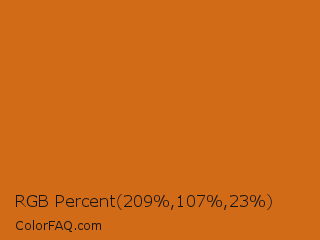 RGB Percent 82%,42%,9% Color Image
