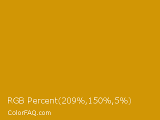 RGB Percent 82%,59%,2% Color Image