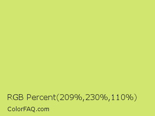 RGB Percent 82%,90%,43% Color Image