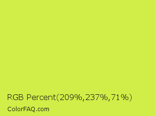 RGB Percent 82%,93%,28% Color Image