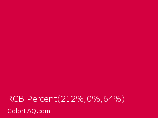 RGB Percent 83%,0%,25% Color Image