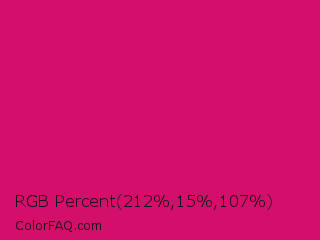 RGB Percent 83%,6%,42% Color Image