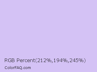 RGB Percent 83%,76%,96% Color Image
