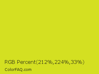 RGB Percent 83%,88%,13% Color Image