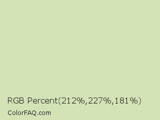 RGB Percent 83%,89%,71% Color Image