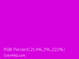 RGB Percent 84%,1%,87% Color Image