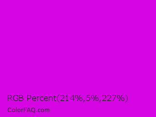 RGB Percent 84%,2%,89% Color Image