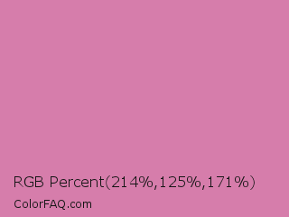 RGB Percent 84%,49%,67% Color Image