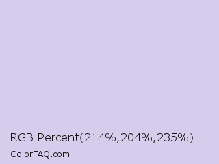 RGB Percent 84%,80%,92% Color Image