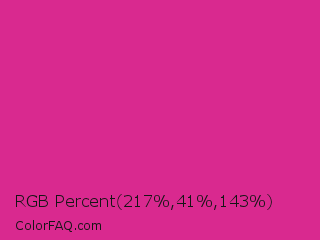RGB Percent 85%,16%,56% Color Image