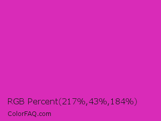 RGB Percent 85%,17%,72% Color Image