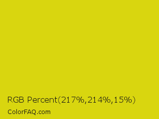RGB Percent 85%,84%,6% Color Image