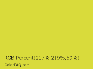 RGB Percent 85%,86%,23% Color Image