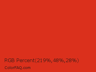RGB Percent 86%,19%,11% Color Image