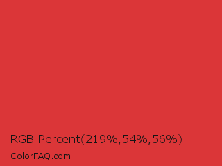 RGB Percent 86%,21%,22% Color Image