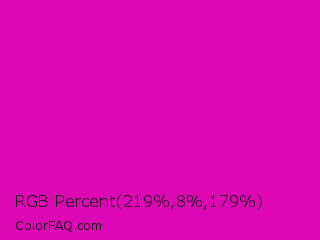 RGB Percent 86%,3%,70% Color Image