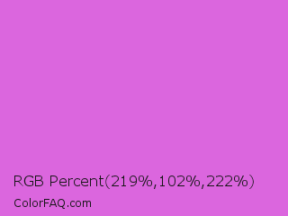 RGB Percent 86%,40%,87% Color Image