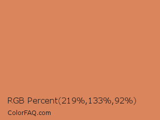 RGB Percent 86%,52%,36% Color Image