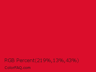 RGB Percent 86%,5%,17% Color Image