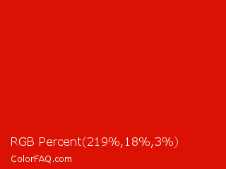 RGB Percent 86%,7%,1% Color Image