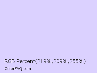 RGB Percent 86%,82%,100% Color Image