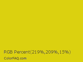 RGB Percent 86%,82%,6% Color Image