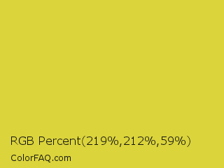 RGB Percent 86%,83%,23% Color Image