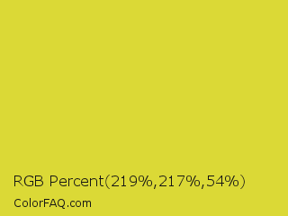 RGB Percent 86%,85%,21% Color Image