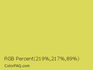 RGB Percent 86%,85%,35% Color Image