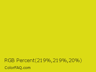 RGB Percent 86%,86%,8% Color Image