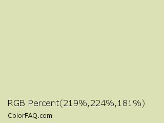 RGB Percent 86%,88%,71% Color Image