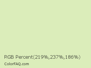 RGB Percent 86%,93%,73% Color Image