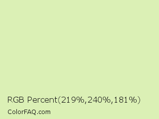 RGB Percent 86%,94%,71% Color Image