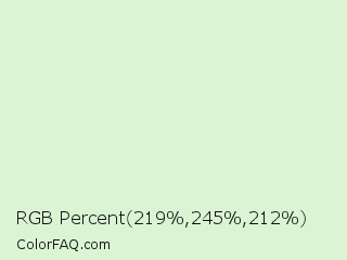 RGB Percent 86%,96%,83% Color Image