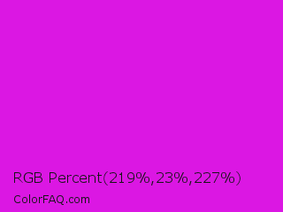 RGB Percent 86%,9%,89% Color Image