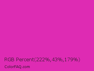 RGB Percent 87%,17%,70% Color Image