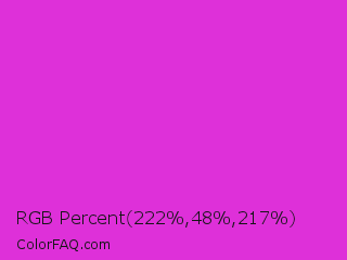 RGB Percent 87%,19%,85% Color Image