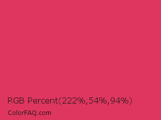 RGB Percent 87%,21%,37% Color Image