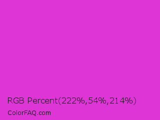 RGB Percent 87%,21%,84% Color Image