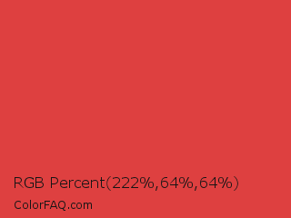 RGB Percent 87%,25%,25% Color Image