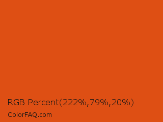 RGB Percent 87%,31%,8% Color Image