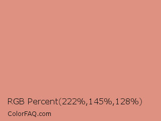RGB Percent 87%,57%,50% Color Image