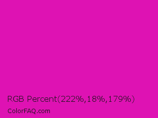 RGB Percent 87%,7%,70% Color Image