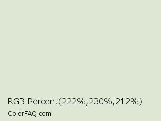 RGB Percent 87%,90%,83% Color Image
