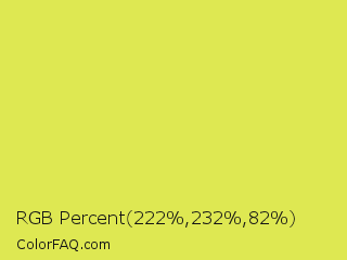 RGB Percent 87%,91%,32% Color Image