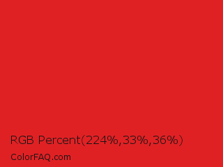 RGB Percent 88%,13%,14% Color Image