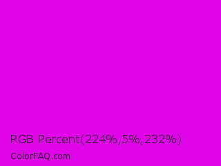 RGB Percent 88%,2%,91% Color Image