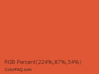 RGB Percent 88%,34%,21% Color Image