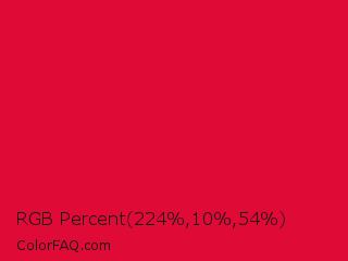 RGB Percent 88%,4%,21% Color Image
