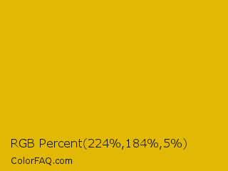 RGB Percent 88%,72%,2% Color Image